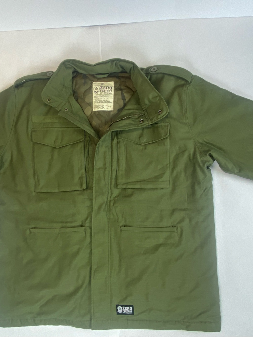Zero Foxtrot Men's M65 Mlitary Field Jacket Mens 3XL Green Rare Sold Out 2024